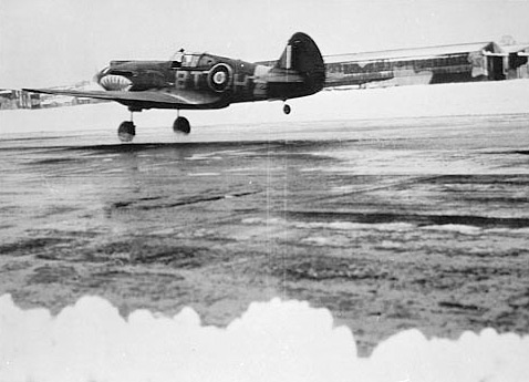 Pilots at Hixon Airfield during the World War 2. Photo courtesy of Hixon Local History Society